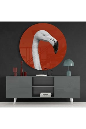 Flamingo Cam Tablo | Hediyelik, Dekoratif, Ofis, Mutfak