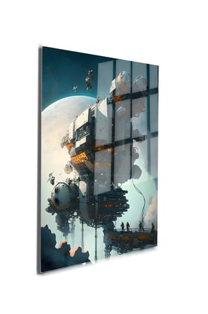 Space/Uzay Yapay Zeka Özel Tasarım Cam Tablo Ofis, Mutfak Çocuk Odası, Salon 176