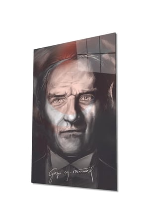Gazi Mustafa Kemal Atatürk Cam Tablo, Temperli ve Rodajlı Dayanıklı  Cam