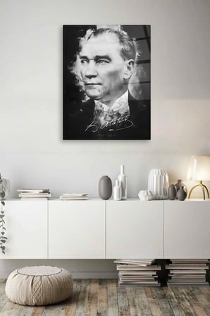 Atatürk Portresi Cam Tablo