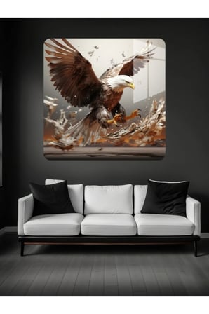 Kartal Cam Tablo Ev Dekorasyon,balkon Dekorasyonu,dekoratif,duvar Tablo,mutfak Tablo