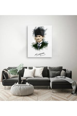Atatürk Imzalı Cam Tablo