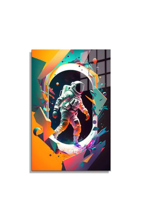 Space/Uzay Yapay Zeka Özel Tasarım Cam Tablo Ofis, Mutfak Çocuk Odası, Salon 97