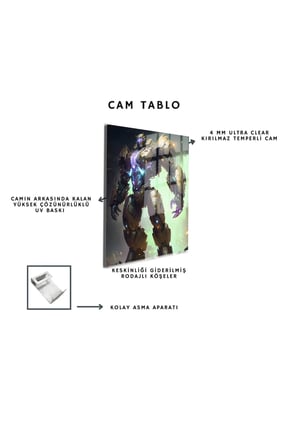 Space/Uzay Yapay Zeka Özel Tasarım Cam Tablo Ofis, Mutfak Çocuk Odası, Salon 208