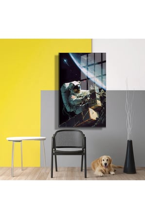 Space/Uzay Yapay Zeka Özel Tasarım Cam Tablo Ofis, Mutfak Çocuk Odası, Salon 108