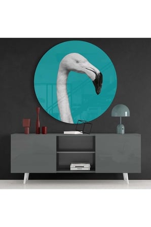 Flamingo Cam Tablo | Hediyelik, Dekoratif, Ofis, Mutfak