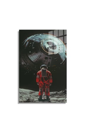 Space/Uzay Yapay Zeka Özel Tasarım Cam Tablo Ofis, Mutfak Çocuk Odası, Salon 132