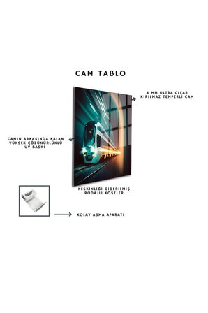 Space/Uzay Yapay Zeka Özel Tasarım Cam Tablo Ofis, Mutfak Çocuk Odası, Salon 04