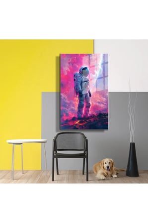 Space/Uzay Yapay Zeka Özel Tasarım Cam Tablo Ofis, Mutfak Çocuk Odası, Salon 134