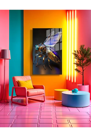 Space/Uzay Yapay Zeka Özel Tasarım Cam Tablo Ofis, Mutfak Çocuk Odası, Salon 201
