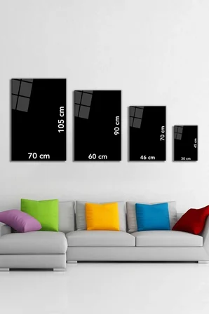 Dini İslami Ayet Cam Tablo, Temperli ve Rodajlı Dayanıklı  Cam