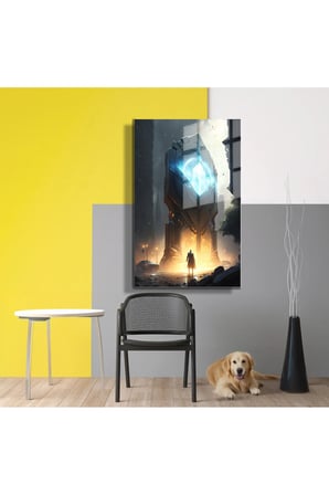 Space/Uzay Yapay Zeka Özel Tasarım Cam Tablo Ofis, Mutfak Çocuk Odası, Salon 181