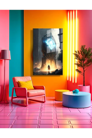 Space/Uzay Yapay Zeka Özel Tasarım Cam Tablo Ofis, Mutfak Çocuk Odası, Salon 181
