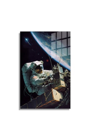 Space/Uzay Yapay Zeka Özel Tasarım Cam Tablo Ofis, Mutfak Çocuk Odası, Salon 125