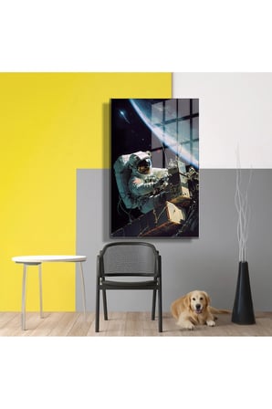 Space/Uzay Yapay Zeka Özel Tasarım Cam Tablo Ofis, Mutfak Çocuk Odası, Salon 125