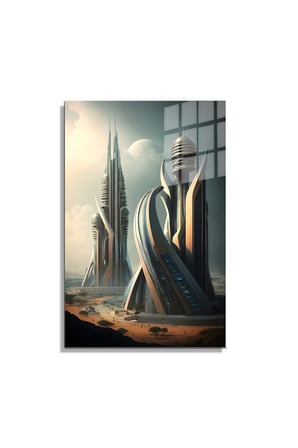 Space/Uzay Yapay Zeka Özel Tasarım Cam Tablo Ofis, Mutfak Çocuk Odası, Salon 219
