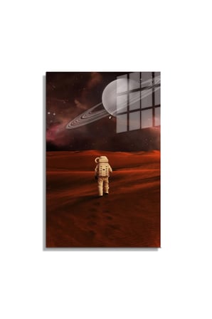 Space/Uzay Yapay Zeka Özel Tasarım Cam Tablo Ofis, Mutfak Çocuk Odası, Salon 21