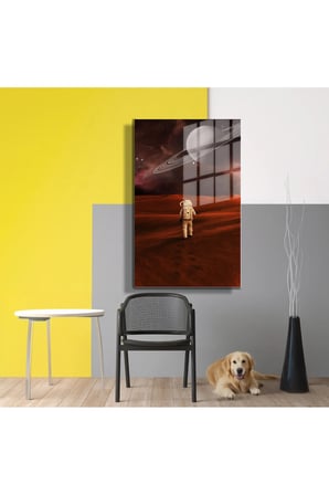 Space/Uzay Yapay Zeka Özel Tasarım Cam Tablo Ofis, Mutfak Çocuk Odası, Salon 21
