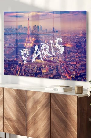 Eyfel Kulesi Paris| Şehir Temalı Cam Tablo | Hediyelik, Dekoratif, Ofis, Mutfak