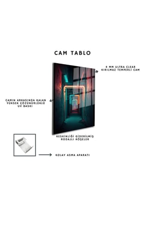 Space/Uzay Yapay Zeka Özel Tasarım Cam Tablo Ofis, Mutfak Çocuk Odası, Salon 124