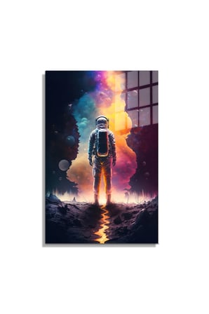 Space/Uzay Yapay Zeka Özel Tasarım Cam Tablo Ofis, Mutfak Çocuk Odası, Salon 47