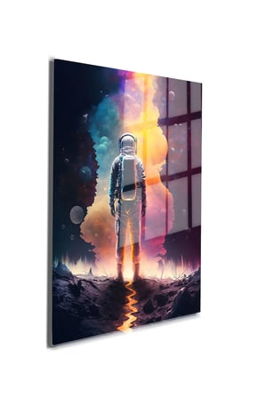 Space/Uzay Yapay Zeka Özel Tasarım Cam Tablo Ofis, Mutfak Çocuk Odası, Salon 47
