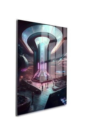 Space/Uzay Yapay Zeka Özel Tasarım Cam Tablo Ofis, Mutfak Çocuk Odası, Salon 16