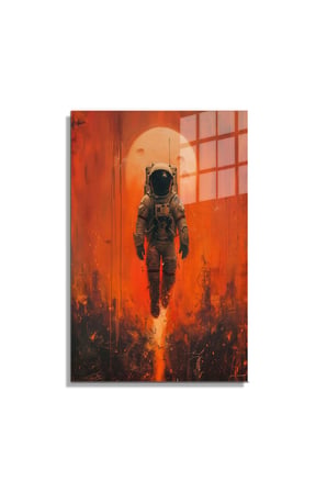 Space/Uzay Yapay Zeka Özel Tasarım Cam Tablo Ofis, Mutfak Çocuk Odası, Salon 136