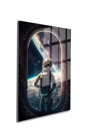 Space/Uzay Yapay Zeka Özel Tasarım Cam Tablo Ofis, Mutfak Çocuk Odası, Salon 104