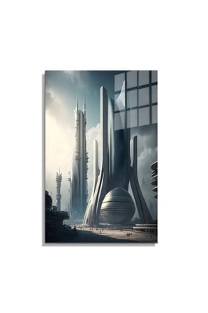 Space/Uzay Yapay Zeka Özel Tasarım Cam Tablo Ofis, Mutfak Çocuk Odası, Salon 227