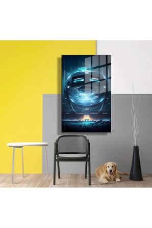 Space/Uzay Yapay Zeka Özel Tasarım Cam Tablo Ofis, Mutfak Çocuk Odası, Salon 101