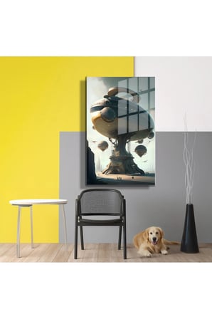 Space/Uzay Yapay Zeka Özel Tasarım Cam Tablo Ofis, Mutfak Çocuk Odası, Salon 195