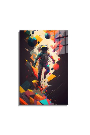Space/Uzay Yapay Zeka Özel Tasarım Cam Tablo Ofis, Mutfak Çocuk Odası, Salon 78