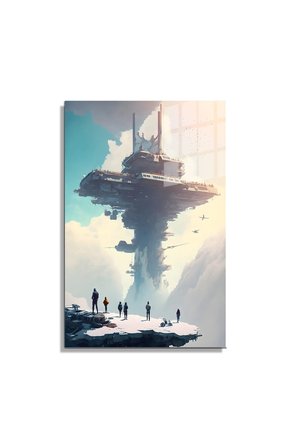 Space/Uzay Yapay Zeka Özel Tasarım Cam Tablo Ofis, Mutfak Çocuk Odası, Salon 158