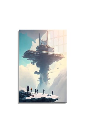 Space/Uzay Yapay Zeka Özel Tasarım Cam Tablo Ofis, Mutfak Çocuk Odası, Salon 158