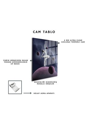 Space/Uzay Yapay Zeka Özel Tasarım Cam Tablo Ofis, Mutfak Çocuk Odası, Salon 139