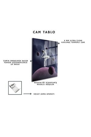 Space/Uzay Yapay Zeka Özel Tasarım Cam Tablo Ofis, Mutfak Çocuk Odası, Salon 139