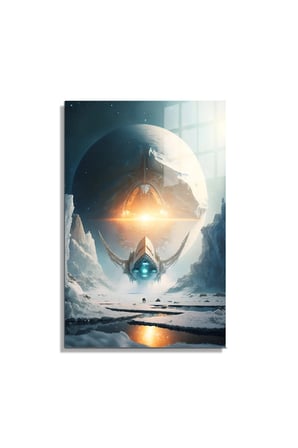 Space/Uzay Yapay Zeka Özel Tasarım Cam Tablo Ofis, Mutfak Çocuk Odası, Salon 66