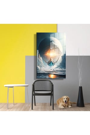 Space/Uzay Yapay Zeka Özel Tasarım Cam Tablo Ofis, Mutfak Çocuk Odası, Salon 66