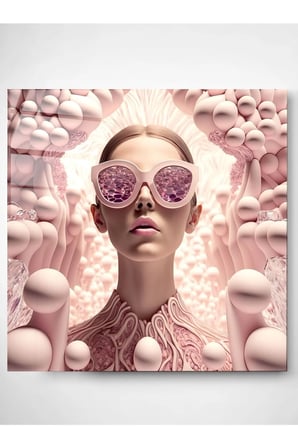 Fashion Girl Cam Tablo, Dekoratif Cam Tablo