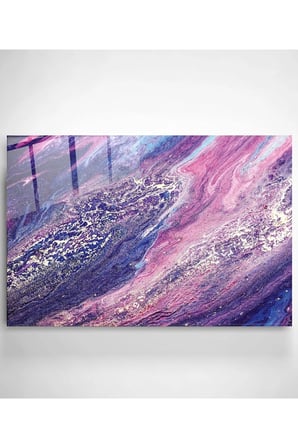 Purple And Pink Cam Tablo, Dekoratif Cam Tablo