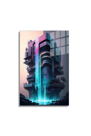 Space/Uzay Yapay Zeka Özel Tasarım Cam Tablo Ofis, Mutfak Çocuk Odası, Salon 14