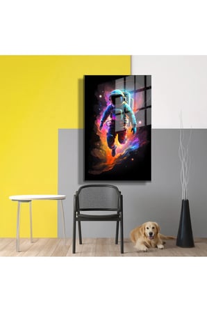 Space/Uzay Yapay Zeka Özel Tasarım Cam Tablo Ofis, Mutfak Çocuk Odası, Salon 109