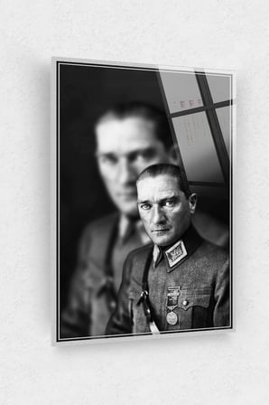 Mustafa Kemal Atatürk Cam Tablo 10 Kasım Atatürk Tablo 29 Ekim Türk Bayrağı Tablo Ofis Dekor