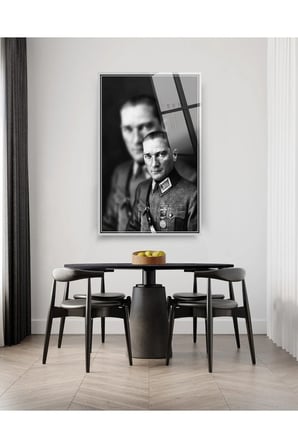 Mustafa Kemal Atatürk Cam Tablo 10 Kasım Atatürk Tablo 29 Ekim Türk Bayrağı Tablo Ofis Dekor
