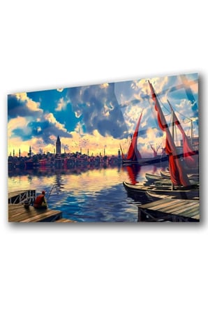 Eski Istanbul Cam Tablo | Hediyelik, Dekoratif, Ofis, Mutfak
