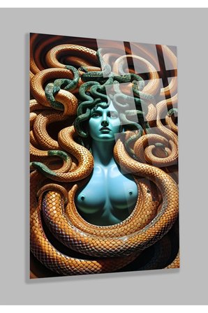 MEDUSA LÜKS CAM TABLO HARİKA TASARIM KIRILMAZ CAM TABLO YENİ NESİL TABLO EV, İŞ YERİ HEDİYESİ