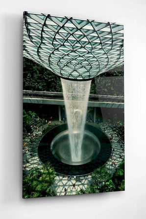 Jewel Changi Airport Cam Tablo, Dekoratif Cam Tablo