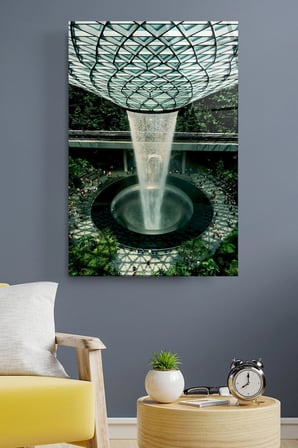 Jewel Changi Airport Cam Tablo, Dekoratif Cam Tablo