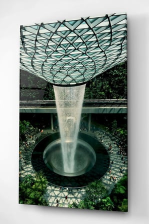 Jewel Changi Airport Cam Tablo, Dekoratif Cam Tablo
